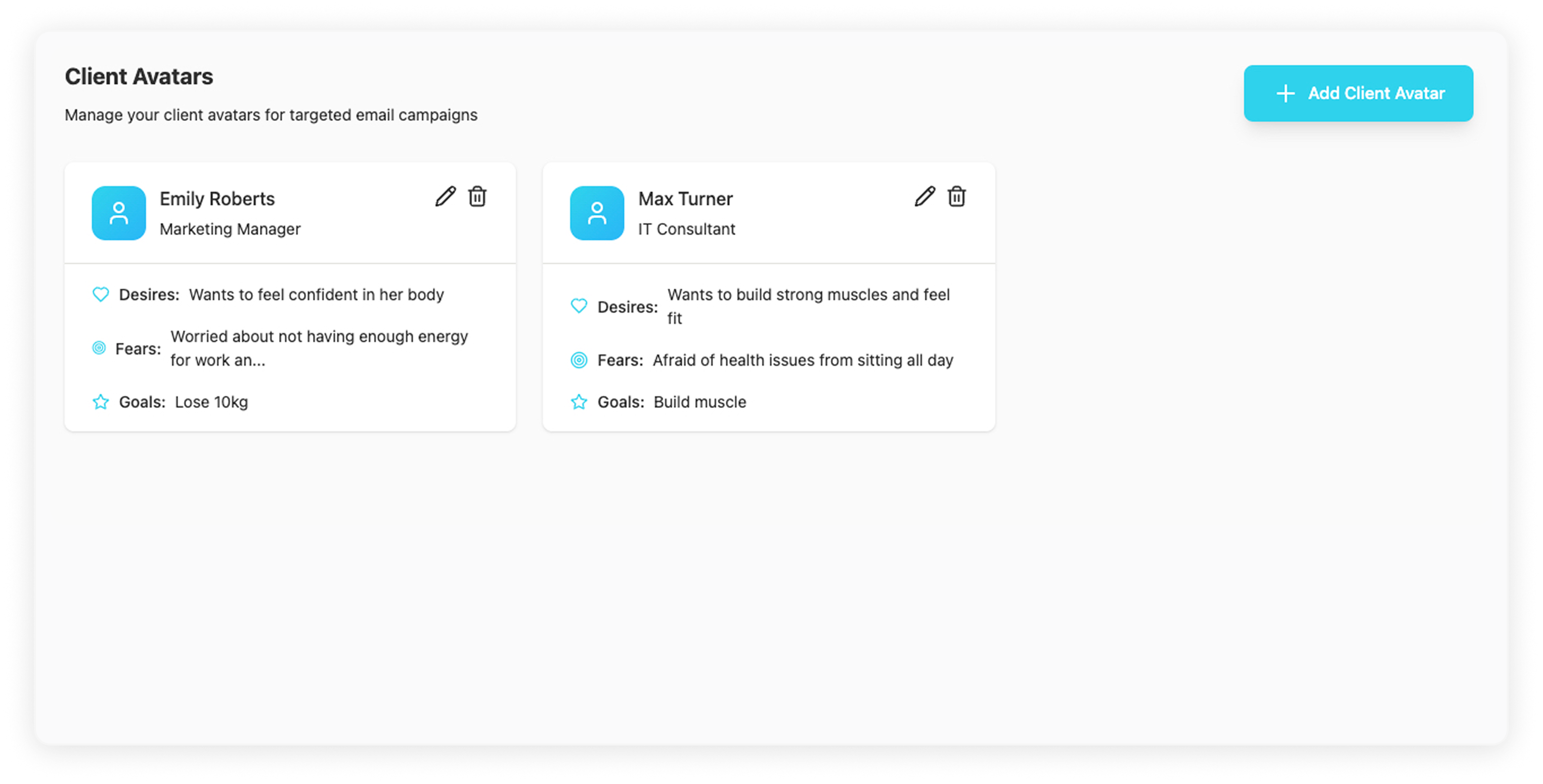 Client Avatar Builder